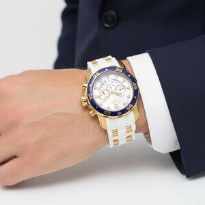 NWT Authentic Invicta Pro Diver Chronograph Silver Dial Men's Watch